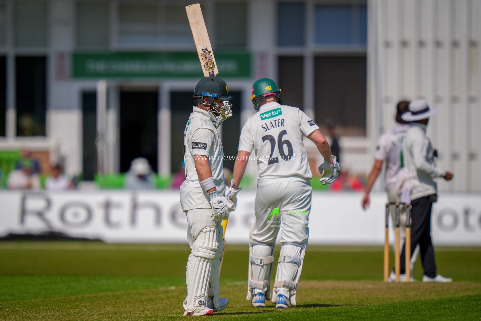 Ben Duckett of Nottinghamshire celebrates scoring 50 runs as he reaches his half century during Leicestershire County Cricket Club vs Nottinghamshire County Cricket Club in Country Cricket Division One Day 1 at Grace Road, Leicester, United Kingdom on 01 May 2026

(Photo by Maynard Manyowa/News Images)