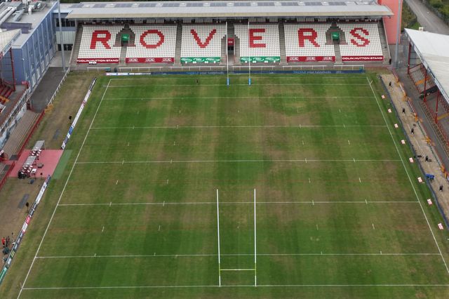 An aerial view of The Sewell Group Craven Park during the Betfred Super League Round 24 match Hull KR vs St Helens at Sewell Group Craven Park, Kingston upon Hull, United Kingdom, 29th August 2025

(Photo by Mark Cosgrove/News Images)