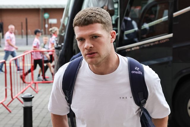 Jake Thewlis of Warrington Wolves arrives during the Betfred Super League Round 20 Leigh Leopards vs Warrington Wolves at Leigh Sports Village, Leigh, United Kingdom, 1st August 2025

(Photo by Mark Cosgrove/News Images)