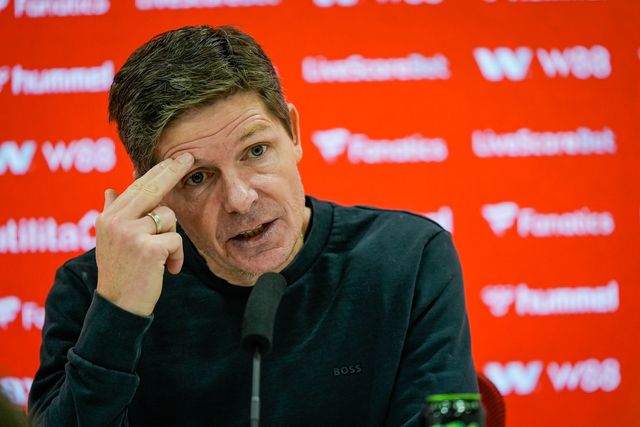 Crystal Palace manager Oliver Glasner in the manager post-match press conference during the Premier League match Sunderland vs Crystal Palace at Stadium Of Light, Sunderland, United Kingdom, 17th January 2026

(Photo by Maynard Manyowa/News Images)