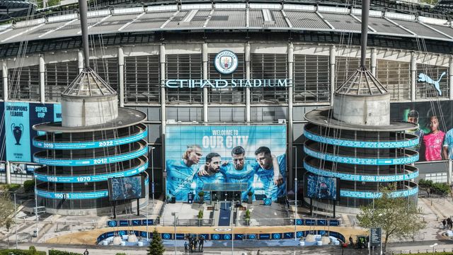 An aerial view of The Etihad Stadium during the Premier League match Manchester City vs Crystal Palace at Etihad Stadium, Manchester, United Kingdom on 13 May 2026

(Photo by Mark Cosgrove/News Images)