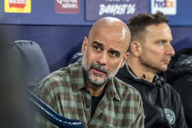 Pep Guardiola manager of Manchester City during the UEFA Champions League last 16 second leg match Manchester City vs Real Madrid at The City of Manchester Stadium, Manchester, United Kingdom on 17 March 2026

(Photo by Mark Cosgrove/News Images)