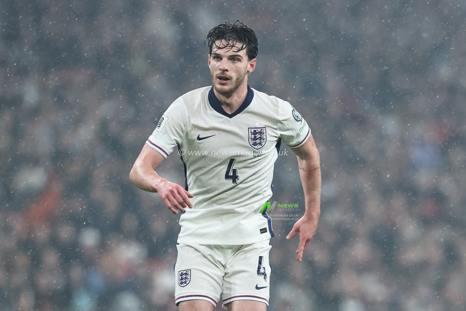 Declan Rice of England during the FIFA World Cup Qualifiers round 9 match England vs Serbia at Wembley Stadium, London, United Kingdom, 13th November 2025

(Photo by Alfie Cosgrove/News Images)

*** GER AUT SUI OUT ***