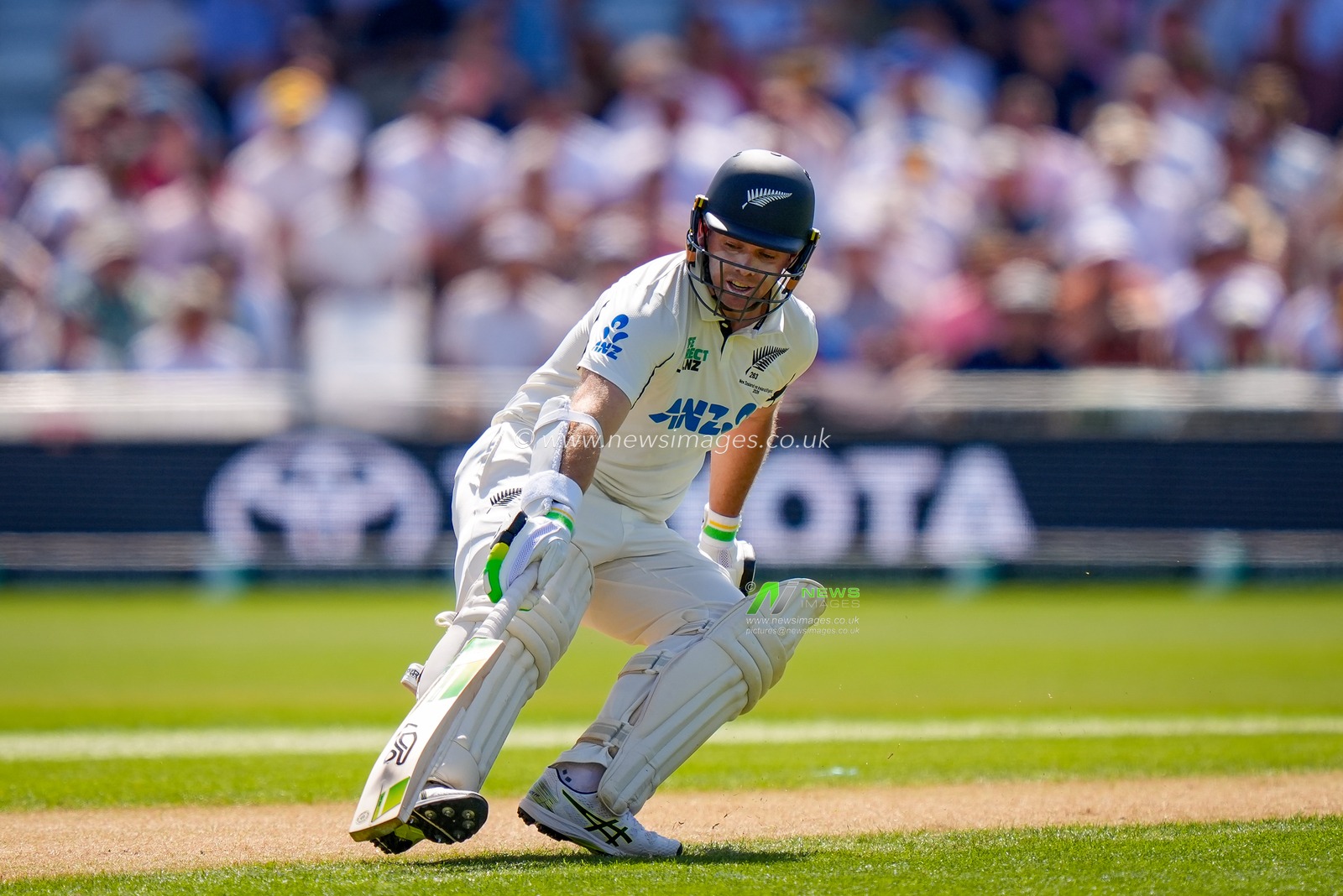 New Zealand captain Tom Latham takes a run during the 3rd Rothesay Test Match Day 1 match England vs New Zealand at Trent Bridge, Nottingham, United Kingdom on 25 June 2026

(Photo by Maynard Manyowa/News Images)