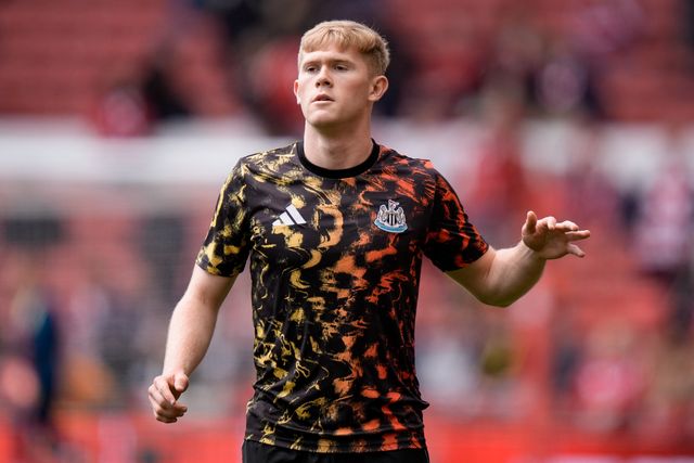 Lewis Hall of Newcastle United in the pregame warmup session  during the Premier League match Nottingham Forest vs Newcastle Untied at City Ground, Nottingham, United Kingdom on 10 May 2026

(Photo by Maynard Manyowa/News Images)