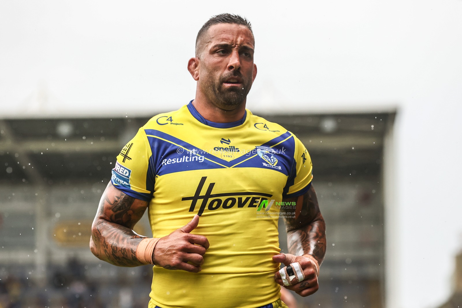 Paul Vaughan of Warrington Wolves during pre-game warm up during the Betfred Super League round 15 match Warrington Wolves vs Huddersfield Giants at Halliwell Jones Stadium, Warrington, United Kingdom, 21st June 2025

(Photo by Alfie Cosgrove/News Images)