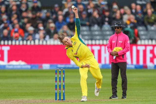 Cooper Connolly of Australia delivers the ball during the Fifth Metro Bank One Day International match England vs Australia at Seat Unique Stadium, Bristol, United Kingdom, 29th September 2024

(Photo by Gareth Evans/News Images)