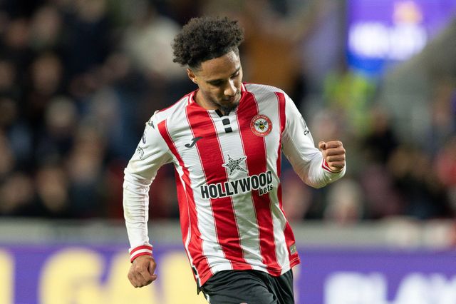 Kevin Schade of Brentford scores and celebrates 2-0 during the Premier League match Brentford vs Liverpool at The Gtech Community Stadium, London, United Kingdom, 25th October 2025

(Photo by Ian Stephen/News Images)