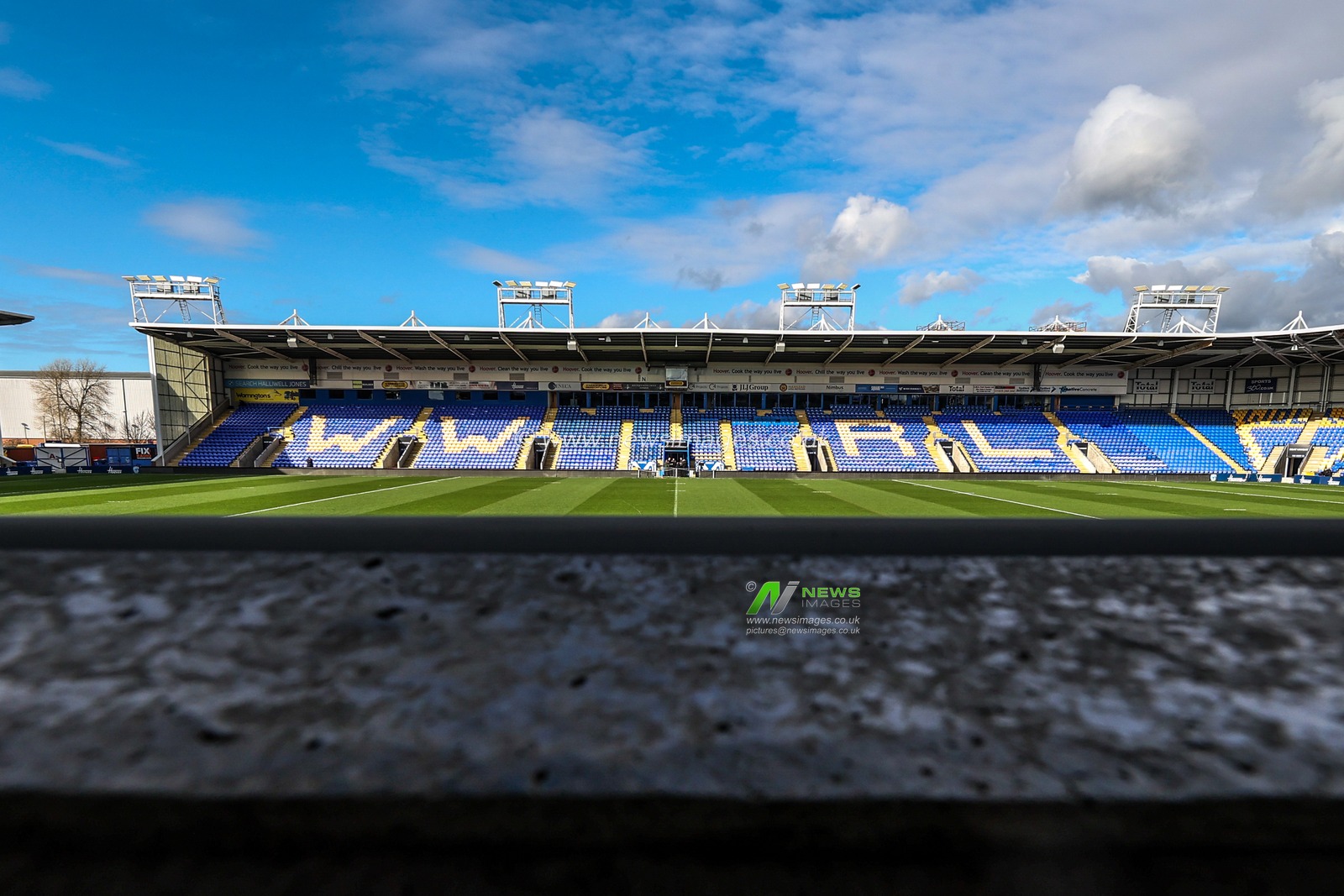 A general view of Halliwell Jones Stadium ahead of the Betfred Super League Round 3 match Warrington Wolves vs Wakefield Trinity at The Halliwell Jones Stadium, Warrington, United Kingdom on 28 February 2026

(Photo by Alfie Cosgrove/News Images)
