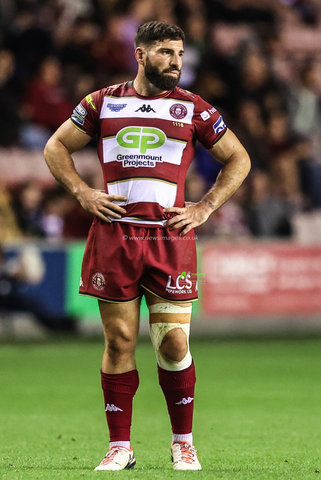 Abbas Miski of Wigan Warriors during the Betfred Super League round 27 match Wigan Warriors vs Leeds Rhinos at The Brick Community Stadium, Wigan, United Kingdom, 19th September 2025

(Photo by Alfie Cosgrove/News Images)