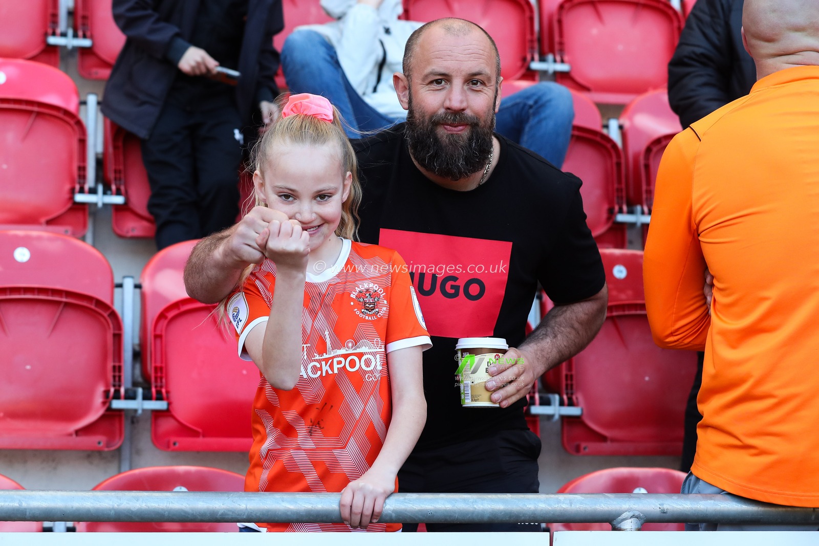Blackpool fans during the Sky Bet League 1 match Rotherham United vs Blackpool at New York Stadium, Rotherham, United Kingdom, 5th April 2025

(Photo by Gareth Evans/News Images)