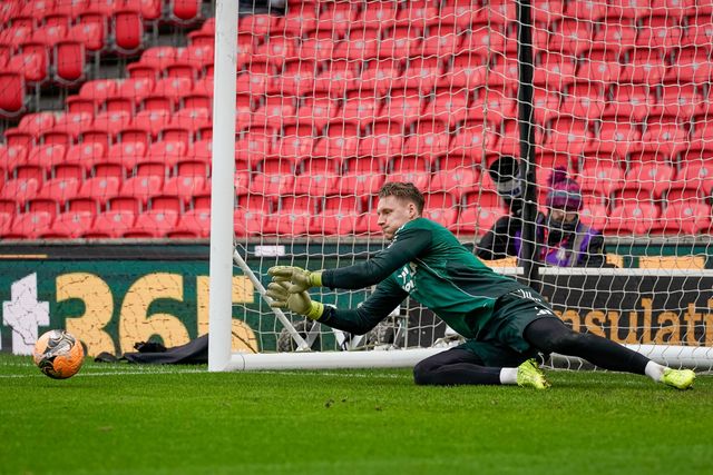 Fulham goalkeeper Bernd Leno in the pregame warmup session  during the Emirates FA Cup 4th Round  match Stoke City vs Fulham at Bet365 Stadium, Stoke On Trent, United Kingdom on 15 February 2026

(Photo by Maynard Manyowa/News Images)