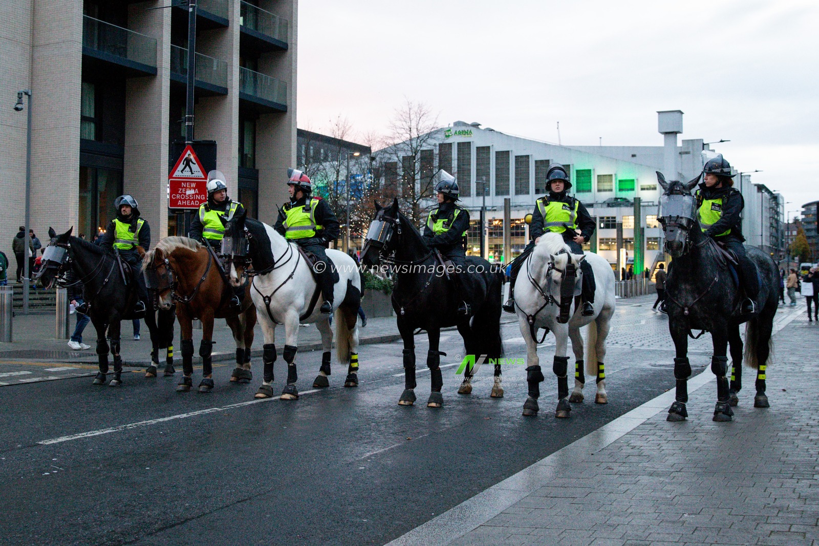 Mounted Police are in attendance during the UEFA Nations League, League B - Group 2 match England vs Republic of Ireland at Wembley Stadium, London, United Kingdom, 17th November 2024

(Photo by Gareth Evans/News Images)