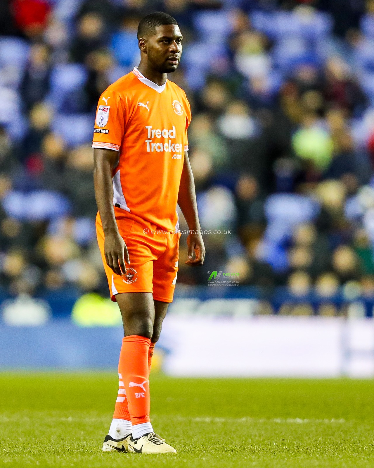 Odeluga Offiah of Blackpool looks on during the Sky Bet League 1 match Reading vs Blackpool at Select Car Leasing Stadium, Reading, United Kingdom, 14th December 2024

(Photo by Izzy Poles/News Images)