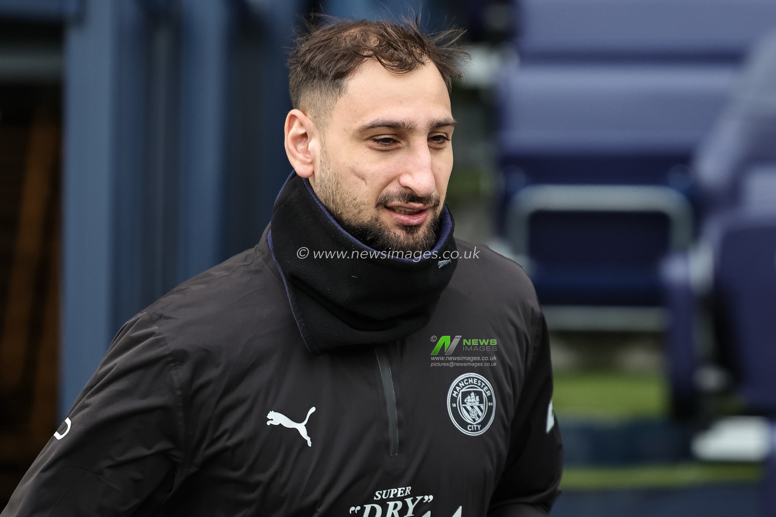 Manchester City goalkeeper Gianluigi Donnarumma in the pregame warmup session during the Emirates FA Cup 4th Round match Manchester City vs Salford City at Etihad Stadium, Manchester, United Kingdom on 14 February 2026

(Photo by Mark Cosgrove/News Images)