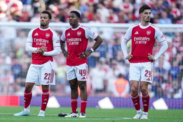Ethan Nwaneri of Arsenal,Myles Lewis-Skelly of Arsenal and Kai Havertz of Arsenal during the Pre-season friendly match Arsenal vs Athletic Bilbao at Emirates Stadium, London, United Kingdom, 9th August 2025

(Photo by Harvey Murphy/News Images)