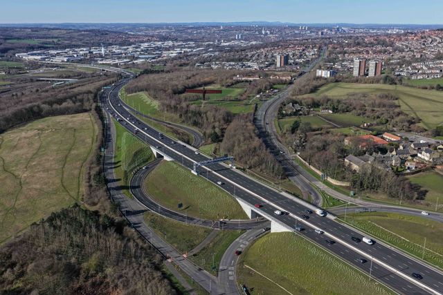 A sunny spring afternoon at The Angel of the North and the A1 at The Angel of the North, Gateshead, United Kingdom on 07 March 2026

(Photo by Mark Cosgrove/News Images)
