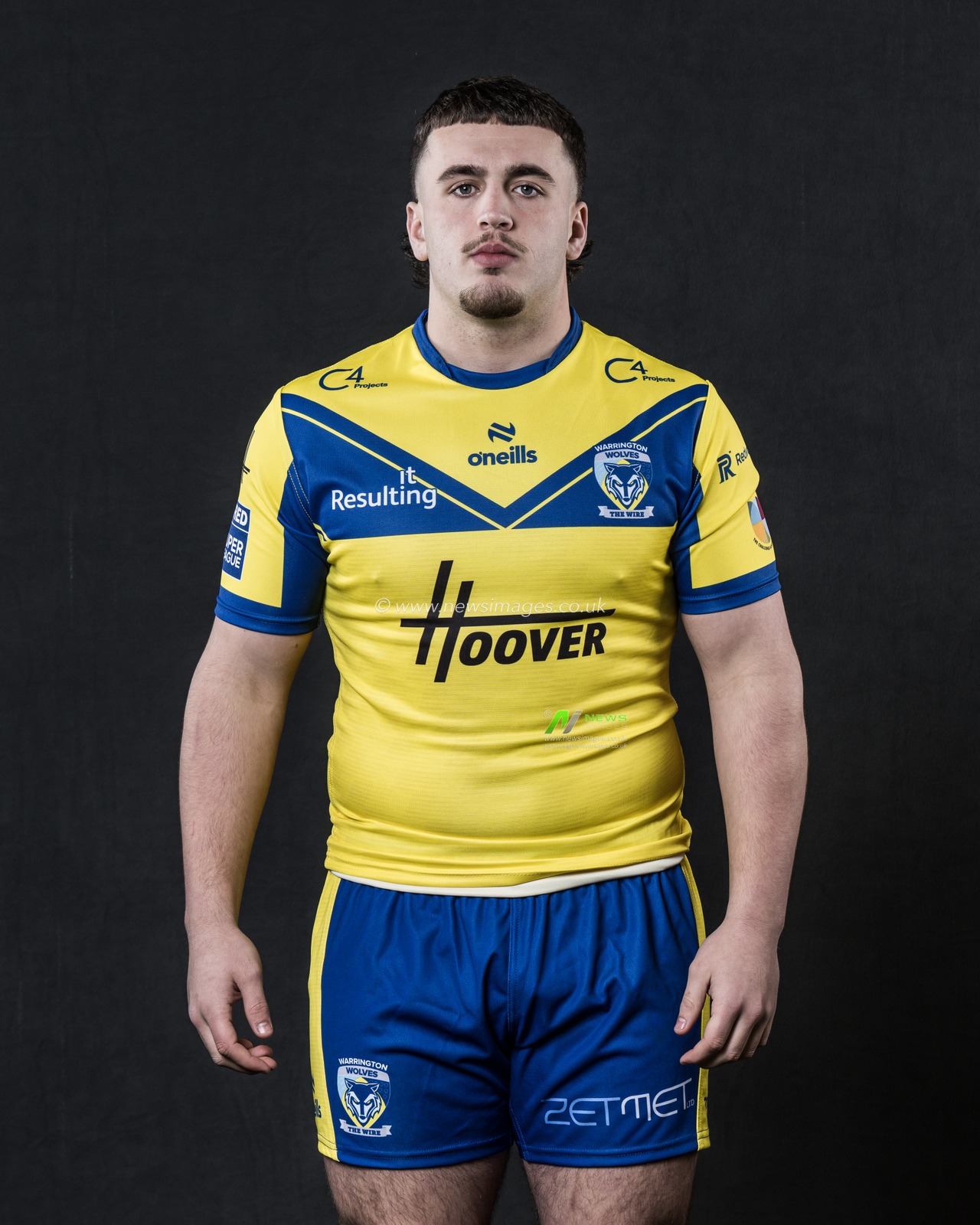 Max Wood in the Home kit during the Warrington Wolves Team media day at Warrington wolves training centre, Warrington, United Kingdom, 16th January 2025

(Photo by Craig Thomas/News Images)