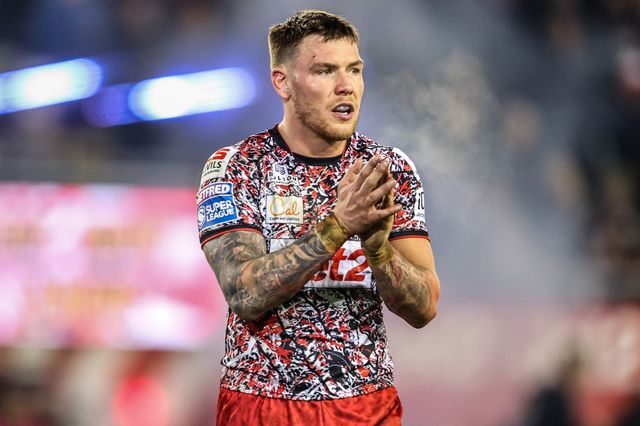 Keanan Brand of Leigh Leopards during the Betfred Super League match Leigh Leopards vs Catalans Dragons at Leigh Sports Village, Leigh, United Kingdom on 06 March 2026

(Photo by Alfie Cosgrove/News Images)