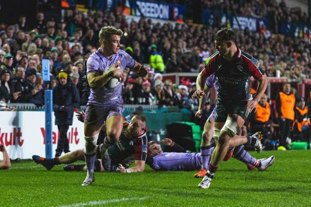 Charlie Atkinson of Gloucester Rugby during the Gallagher Premiership match Leicester Tigers vs Gloucester Rugby at Mattioli Woods Welford Road Stadium, Leicester, United Kingdom, 19th December 2025

(Photo by Craig Evans/News Images)

*** GER AUT SUI OUT ***