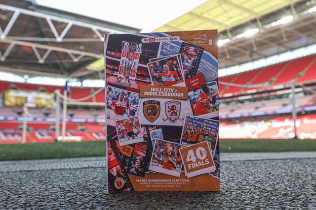 The front cover of the match day programme during the Sky Bet Championship Playoffs Final match Hull City vs Middlesbrough at Wembley Stadium, London, United Kingdom on 23 May 2026

(Photo by Alfie Cosgrove/News Images)