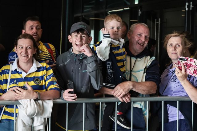 Warrington Wolves fans wait for their team arrival during the Betfred Super League Magic Weekend match Leigh Leopards vs Warrington Wolves at Hill Dickinson Stadium, Liverpool, United Kingdom on 04 July 2026

(Photo by Mark Cosgrove/News Images)