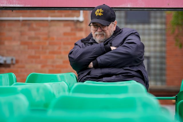 A fan falls asleep during the County Championship Division One day 3 Leicestershire vs Nottinghamshire at Grace Road, Leicester, United Kingdom on 03 May 2026

(Photo by Maynard Manyowa/News Images)