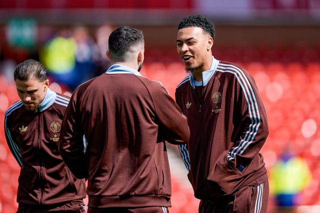 Morgan Rogers of Aston Villa , Matty Cash of Aston Villa and John McGinn of Aston Villa inspect the pitch during the Premier League match Nottingham Forest vs Aston Villa at City Ground, Nottingham, United Kingdom on 12 April 2026

(Photo by Maynard Manyowa/News Images)