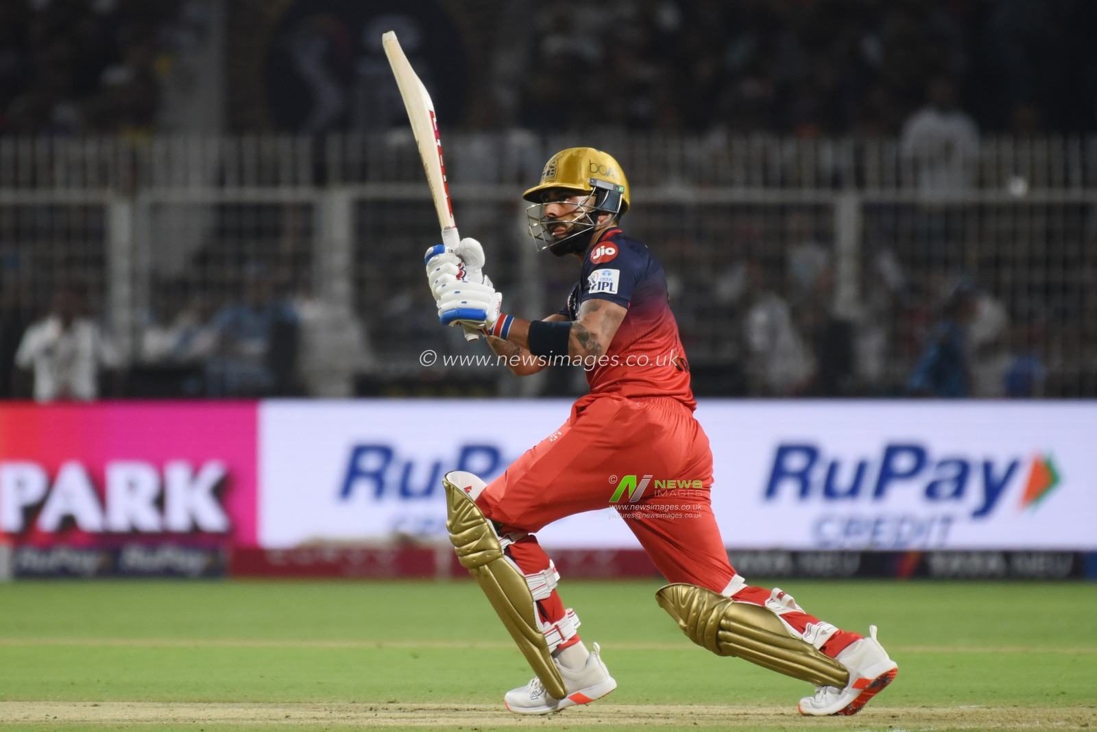 Royal Challengers Bengaluru's Virat Kohli bats during the Indian Premier League cricket match between Kolkata Knight Riders and Royal Challengers Bengaluru at Eden Gardens in Kolkata, India, Saturday, March 22, 2025.(Photo: Debajyoti Chakraborty/News Images)