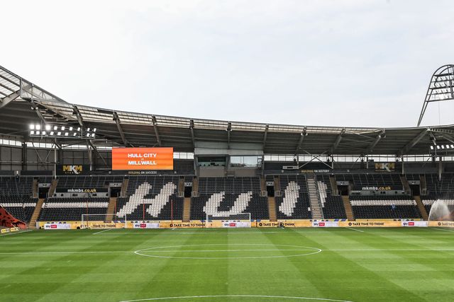 A general view of MKM Stadium ahead of theSky Bet Championship Play-Offs Semi-Final first leg Hull City v Millwall at MKM Stadium, Hull, United Kingdom on 08 May 2026

(Photo by Alfie Cosgrove/News Images)