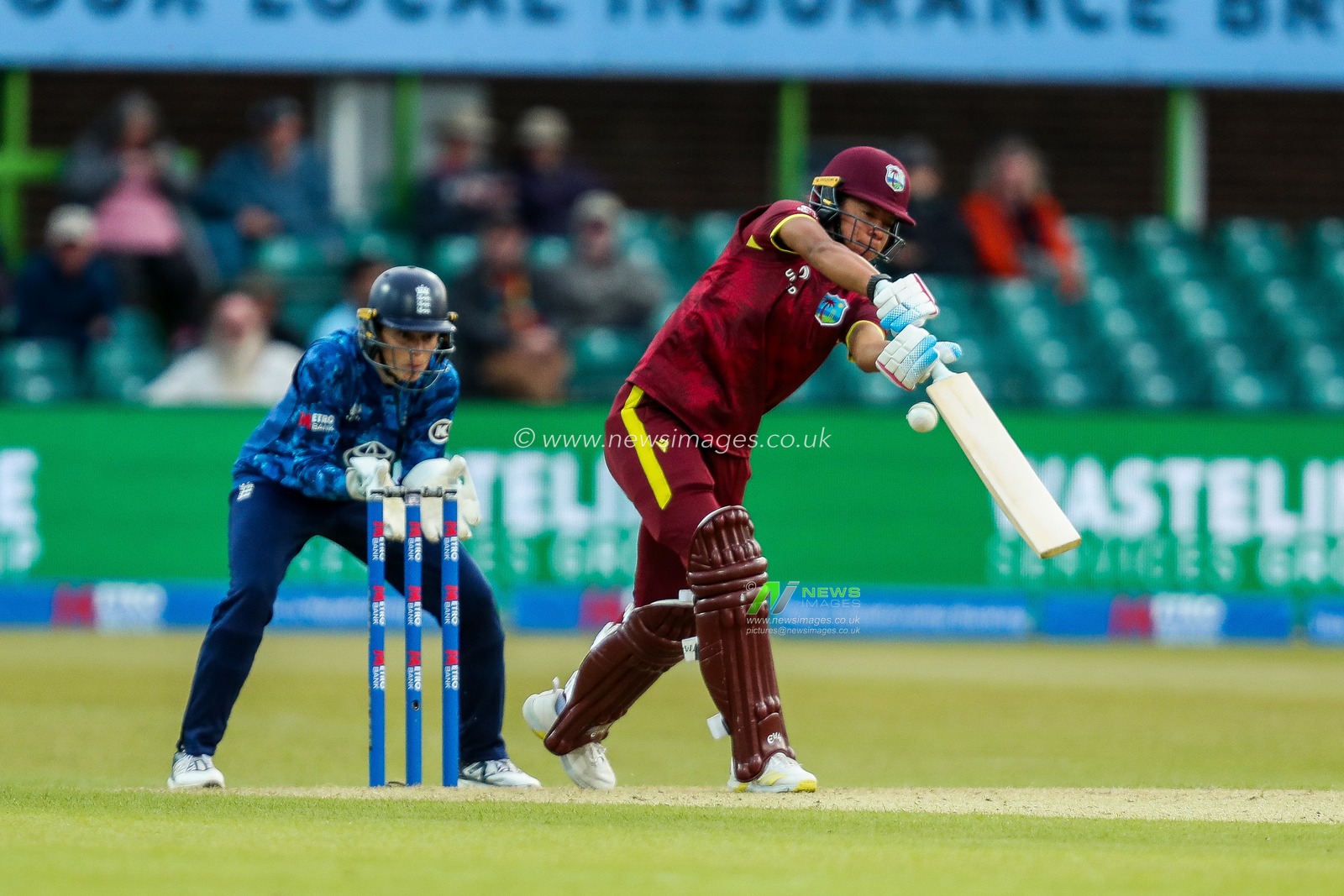 Afy Fletcher of West Indies Women bats during the 2nd Metro Bank ODI Day International England Women v West Indies Women at Uptonsteel County Ground, Leicester, United Kingdom, 4th June 2025

(Photo by Izzy Poles/News Images)