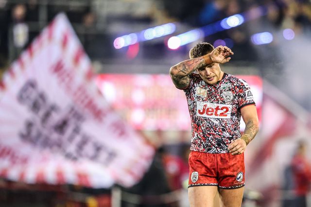 Keanan Brand of Leigh Leopards during the Betfred Super League match Leigh Leopards vs Catalans Dragons at Leigh Sports Village, Leigh, United Kingdom on 06 March 2026

(Photo by Alfie Cosgrove/News Images)