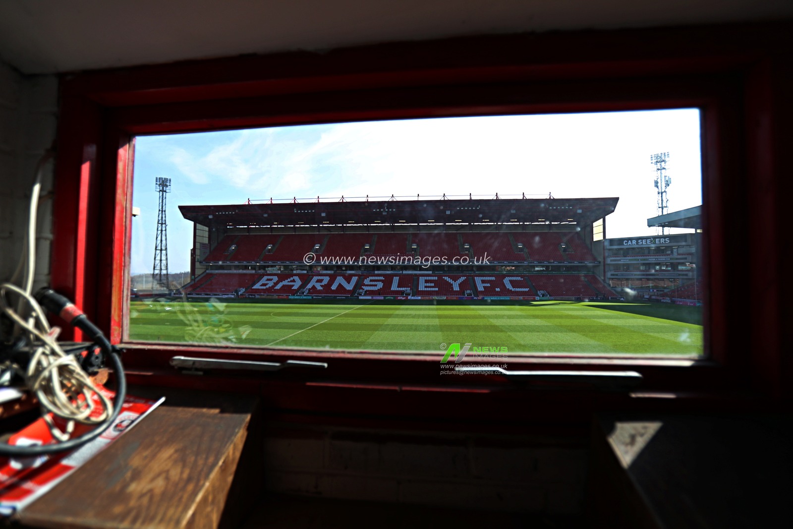 A general view of Oakwell from the commentary box before the Sky Bet League 1 match Barnsley vs Blackpool at Oakwell, Barnsley, United Kingdom, 8th March 2025

(Photo by Sam Eaden/News Images)