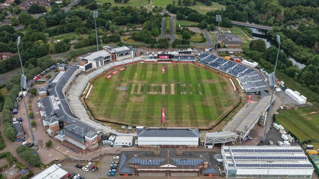 An aerial view of The Banks Homes Riverside Stadium during the First Vitality T20 International match England vs India at Banks Homes Riverside Stadium, Chester-le-street, United Kingdom on 01 July 2026

(Photo by Mark Cosgrove/News Images)