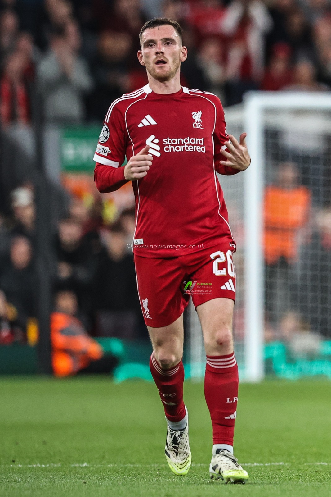 Andy Robertson of Liverpool during the UEFA Champions League, League Stage Liverpool vs Atletico Madrid at Anfield, Liverpool, United Kingdom, 17th September 2025

(Photo by Alfie Cosgrove/News Images)