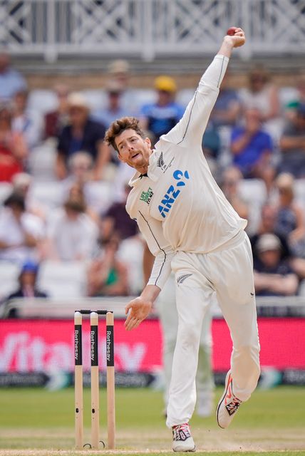 Mitchell Santner of New Zealand delivers the ball during the 3rd Rothesay Test Match Day 5 match England vs New Zealand at Trent Bridge, Nottingham, United Kingdom on 29 June 2026

(Photo by Maynard Manyowa/News Images)