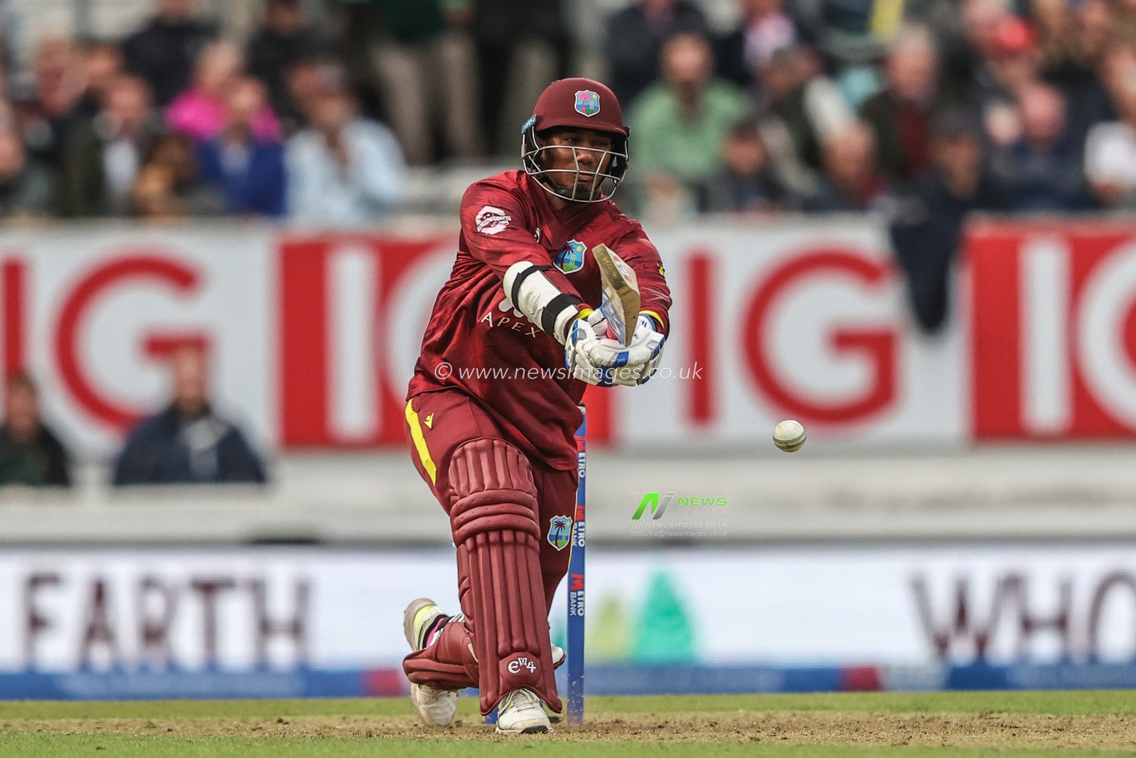 Gudakesh Motie of West Indies is bowled out by Matthew Potts of England during the 3rd Metro Bank ODI England v West Indies at The Kia Oval, London, United Kingdom, 3rd June 2025

(Photo by Alfie Cosgrove/News Images)