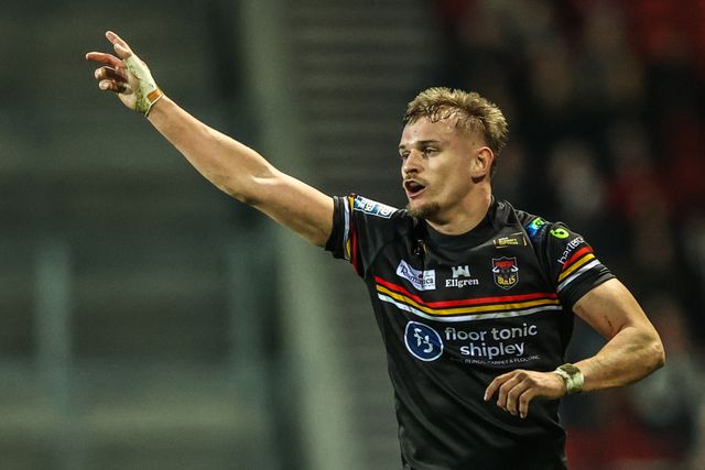 Connor Wynne of Bradford Bulls during the Betfred Super League round 4 match St Helens vs Bradford Bulls at The BrewDog Stadium, St Helens, United Kingdom on 07 March 2026

(Photo by Alfie Cosgrove/News Images)
