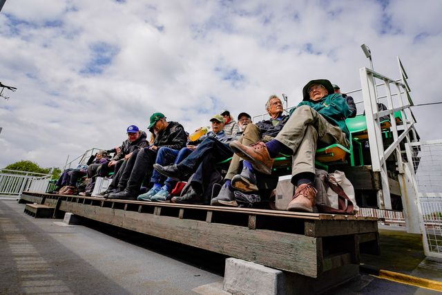 Fans watching the game and talking during the County Championship Division One day 3 Leicestershire vs Nottinghamshire at Grace Road, Leicester, United Kingdom on 03 May 2026

(Photo by Maynard Manyowa/News Images)