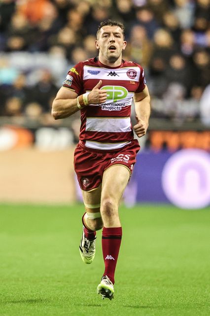 Jake Wardle of Wigan Warriors during the Betfred Super League Semi Final 1 match Wigan Warriors vs Leigh Leopards at The Brick Community Stadium, Wigan, United Kingdom, 3rd October 2025

(Photo by Alfie Cosgrove/News Images)