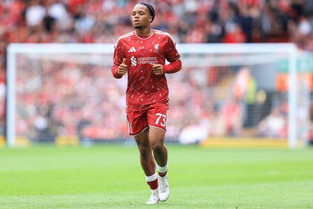 Rio Ngumoha of Liverpool during the pre-season friendly match Liverpool vs Monaco at Anfield, Liverpool, United Kingdom on 09 August 2026

(Photo by Jorge Horsted/News Images)