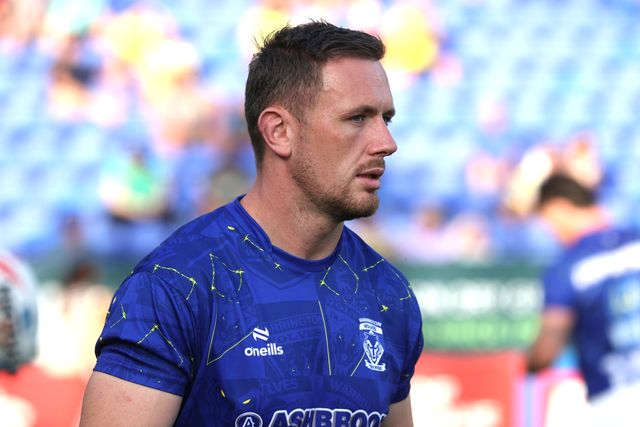 Ben Currie of Warrington Wolves in the pre-game warm up during the Betfred Super League round 16 match Warrington Wolves vs Catalans Dragons at The Halliwell Jones Stadium, Warrington, United Kingdom on 25 June 2026

(Photo by Alfie Cosgrove/News Images)