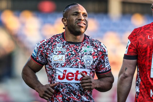 Edwin Ipape of Leigh Leopards in the pre-game warm up during the Betfred Super League round 8 match York Knights vs Leigh Leopards at LNER Community Stadium, York, United Kingdom on 17 April 2026

(Photo by Alfie Cosgrove/News Images)