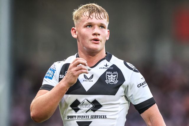 Callum Kemp of Hull FC during the Betfred Super League round 12 match Leigh Leopards vs Hull FC at Leigh Sports Village, Leigh, United Kingdom on 22 May 2026

(Photo by Alfie Cosgrove/News Images)