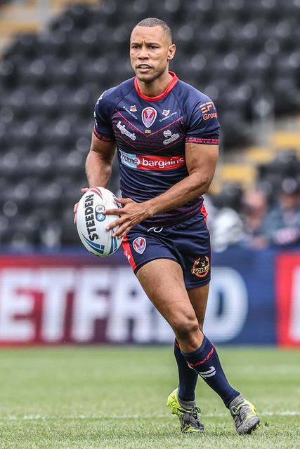Moses Mbye of St. Helens during the Betfred Super League round 17 match Hull FC vs St Helens at MKM Stadium, Hull, United Kingdom, 5th July 2025

(Photo by Alfie Cosgrove/News Images)
