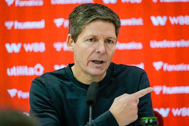 Crystal Palace manager Oliver Glasner in the manager post-match press conference during the Premier League match Sunderland vs Crystal Palace at Stadium Of Light, Sunderland, United Kingdom, 17th January 2026

(Photo by Maynard Manyowa/News Images)