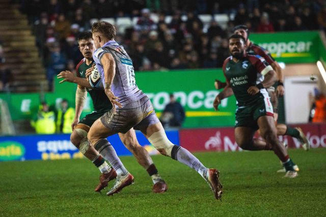 Charlie Atkinson of Gloucester Rugby during the Gallagher Premiership match Leicester Tigers vs Gloucester Rugby at Mattioli Woods Welford Road Stadium, Leicester, United Kingdom, 19th December 2025

(Photo by Craig Evans/News Images)

*** GER AUT SUI OUT ***