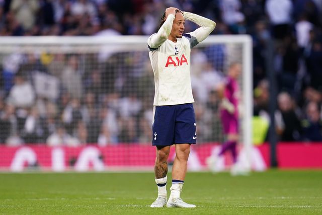 Xavi Simons of Tottenham Hotspur at full time during the Premier League match Tottenham Hotspur vs Brighton & Hove Albion at Tottenham Hotspur Stadium, London, United Kingdom on 18 April 2026

(Photo by Harvey Murphy/News Images)