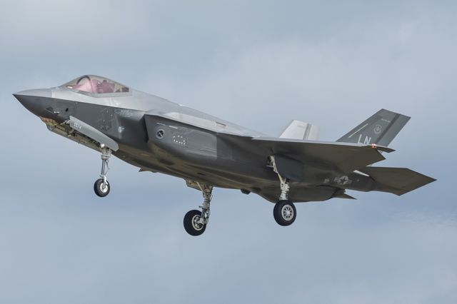 United States Air Force Lockheed Martin F-35 fifth-generation fighter land at RAF Lakenheath, Lakenheath, United Kingdom, 26th June 2025

(Photo by Mark Cosgrove/News Images)
