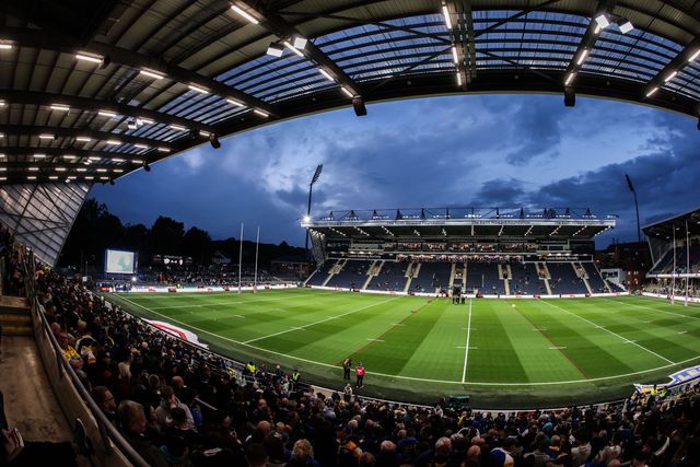 A general view of Headingley Stadium ahead of the Betfred Super League play-off Eliminator 2 match Leeds Rhinos vs St Helens at Headingley Stadium, Leeds, United Kingdom, 27th September 2025

(Photo by Alfie Cosgrove/News Images)